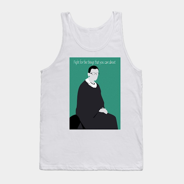 RBG poster Ruth BADER GINSBURG Tank Top by GalleryArtField